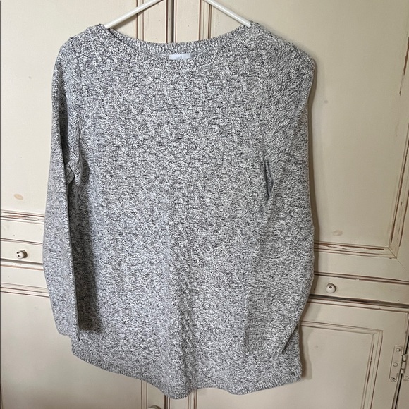 J. Jill Heather Gray Knit Sweatshirt - Picture 1 of 3